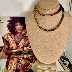 Elegant Gold and Black Necklace Chloe & Isabel